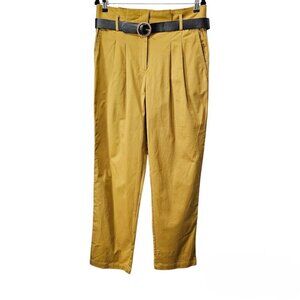 Opheia Roe Pleaded Front Ankle Cotton Trouser Pants